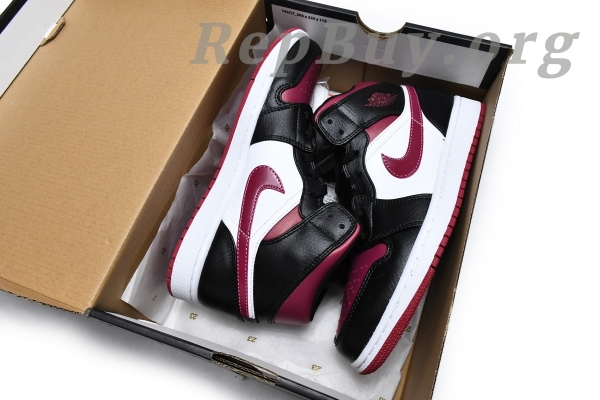 Top Version AirJordan 1 Mid Bred Toe 554724-066 - 图片 15