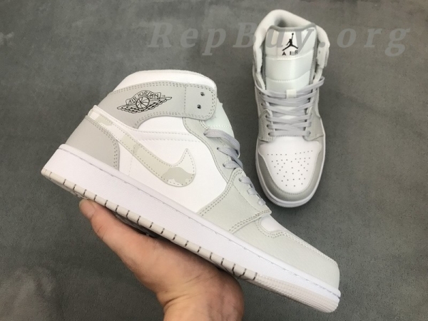 Top Version Air Jordan 1 Mid White Camo DC9035-100 - 图片 2