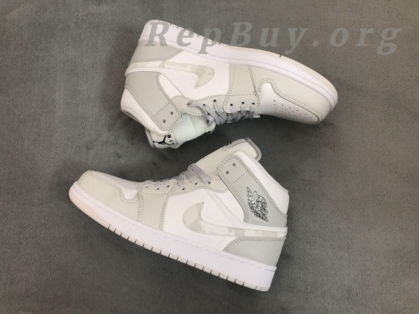 Top Version Air Jordan 1 Mid White Camo DC9035-100 - 图片 3