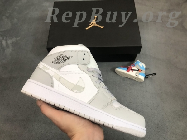 Top Version Air Jordan 1 Mid White Camo DC9035-100 - 图片 9