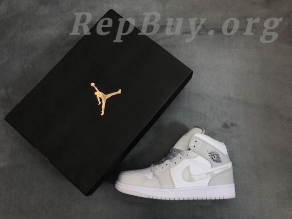 Top Version Air Jordan 1 Mid White Camo DC9035-100 - 图片 10