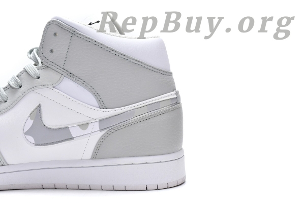 Top Version Air Jordan 1 Mid Grey Camo DC9035-100 - Image 10