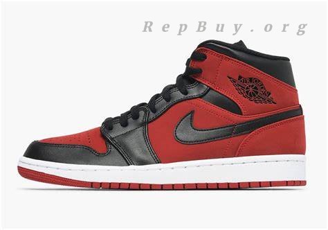 Top Version Air Jordan 1 Mid Gym Red Black 554724-610