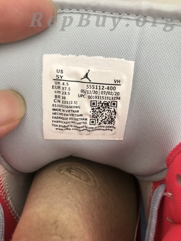 Top Version Air Jordan 1 Mid Half Blue Polka Dot Swoosh (GS) 555112-400 - 图片 8