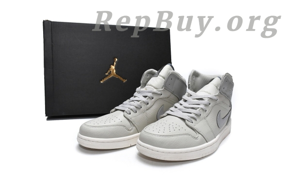 Top Version Air Jordan 1 Mid Light Bone 852542-003 - 图片 18