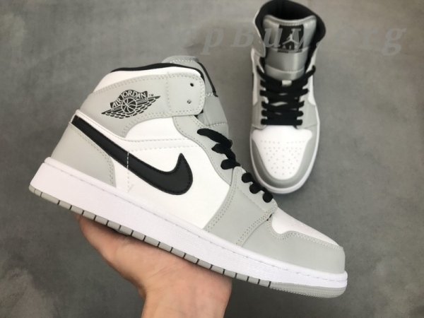 Top Version Air Jordan 1 Mid Light Smoke Grey 554724-092 - Image 4