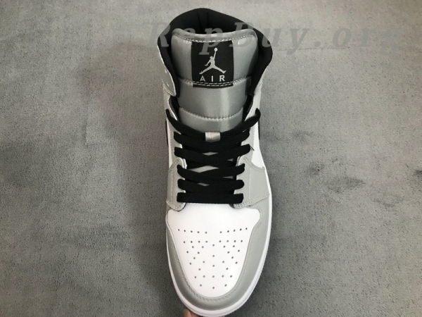 Top Version Air Jordan 1 Mid Light Smoke Grey 554724-092 - Image 8
