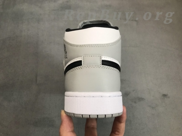 Top Version Air Jordan 1 Mid Light Smoke Grey 554724-092 - Image 9