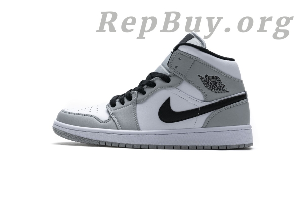 Top Version Air Jordan 1 Mid Light Smoke Grey 554724-092