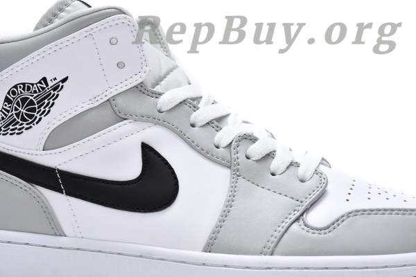 Top Version Air Jordan 1 Mid Light Smoke Grey (W) BQ6472-015 - Image 11