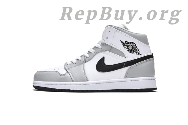 Top Version Air Jordan 1 Mid Light Smoke Grey (W) BQ6472-015