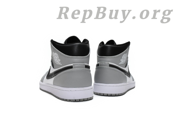 Top Version Air Jordan 1 Mid Light Smoke Grey Anthracite 554724-078 - Image 4