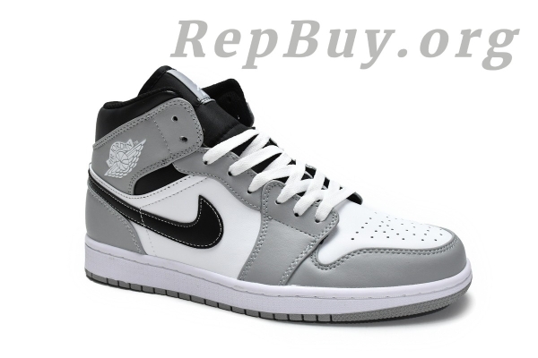 Top Version Air Jordan 1 Mid Light Smoke Grey Anthracite 554724-078 - Image 6