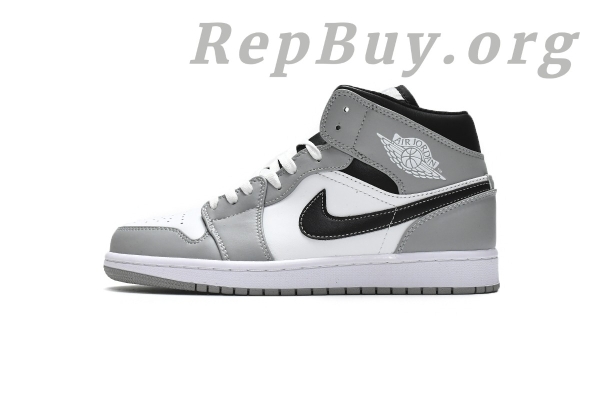 Top Version Air Jordan 1 Mid Light Smoke Grey Anthracite 554724-078