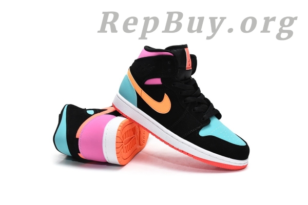 Top Version Air Jordan 1 Mid Multi-Color (GS) 554725-083 - Image 16