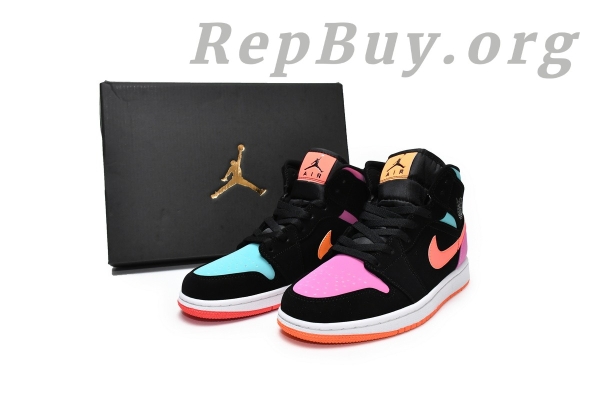 Top Version Air Jordan 1 Mid Multi-Color (GS) 554725-083 - Image 18
