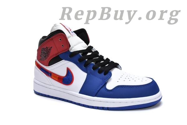 Top Version Air Jordan 1 Mid Multi-Color Swoosh 852542-146 - Image 3