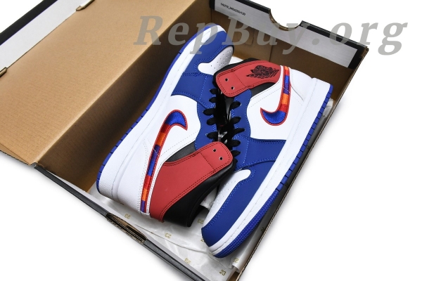 Top Version Air Jordan 1 Mid Multi-Color Swoosh 852542-146 - Image 16