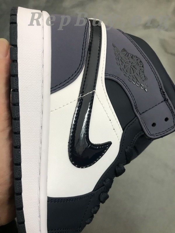 Top Version Air Jordan 1 Mid Obsidian Sanded Purple 554724-445 - Image 11