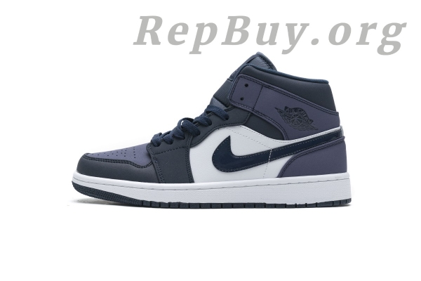 Top Version Air Jordan 1 Mid Obsidian Sanded Purple 554724-445