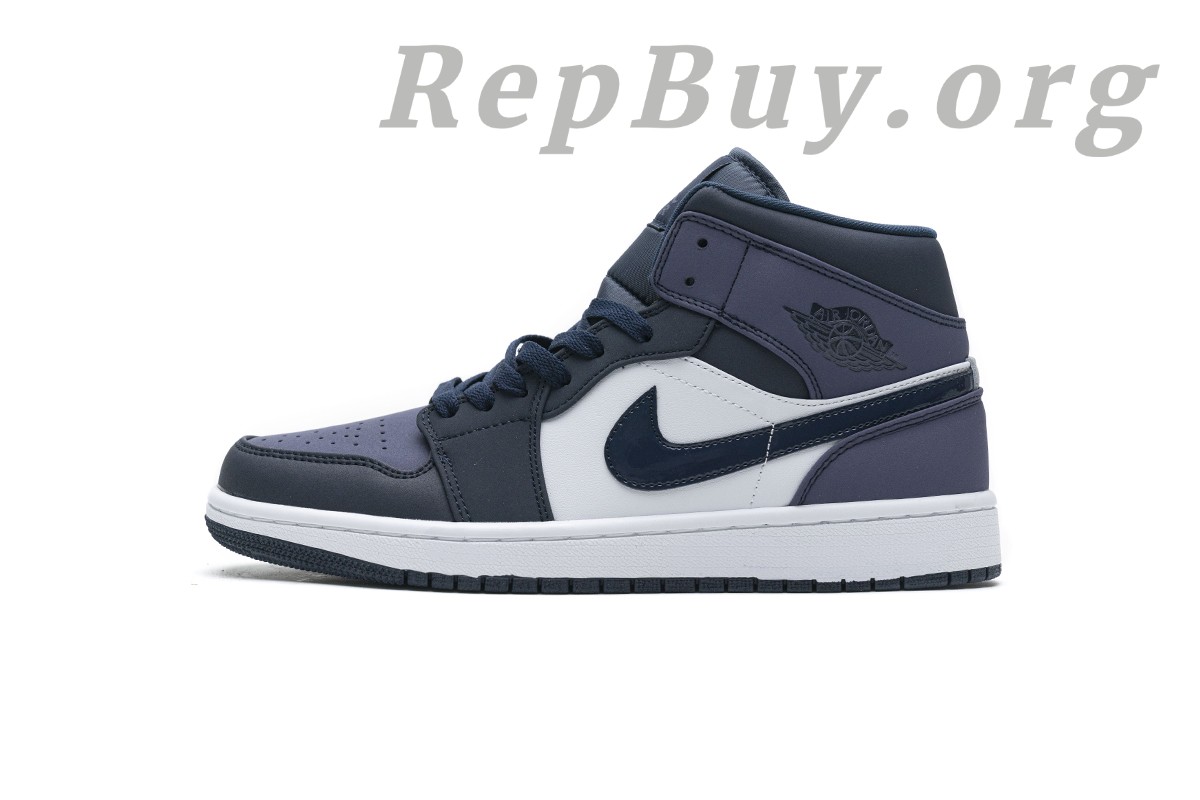 Best Top Version Air Jordan 1 Mid Obsidian Sanded Purple 554724-445 Replica