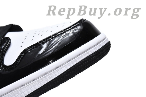Top Version Air Jordan 1 Mid Patent Black White Gold 852542-007 - Image 12