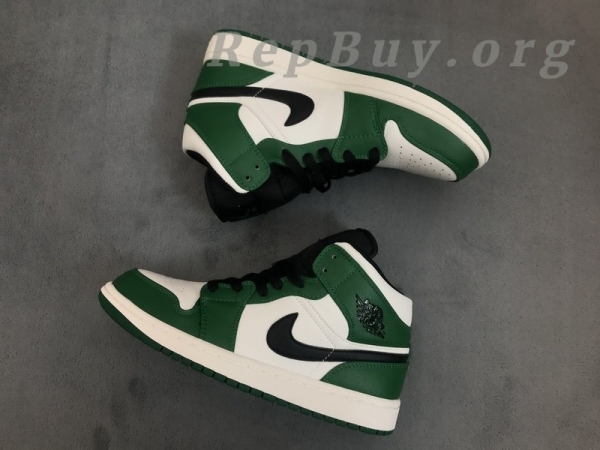 Top Version Air Jordan 1 Mid Pine Green 852542-301 - 图片 4