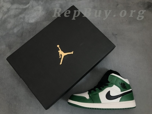 Top Version Air Jordan 1 Mid Pine Green 852542-301 - 图片 11