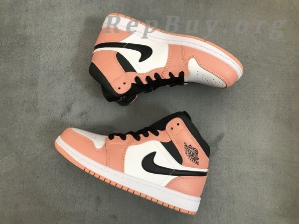 Top Version Air Jordan 1 Mid Pink Quartz (GS) 555112-603 - Image 6