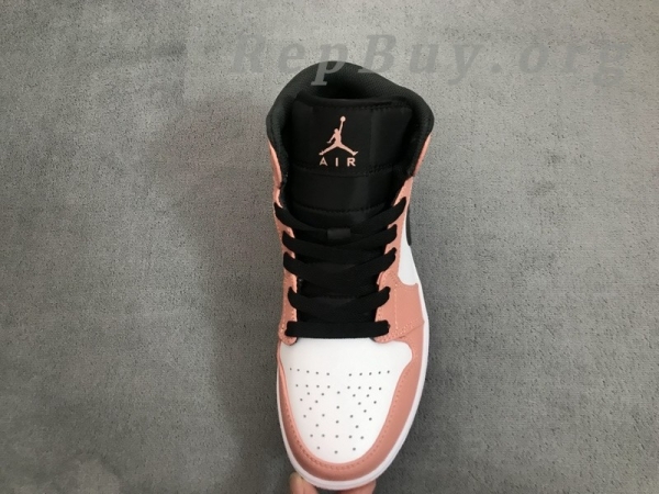 Top Version Air Jordan 1 Mid Pink Quartz (GS) 555112-603 - Image 8
