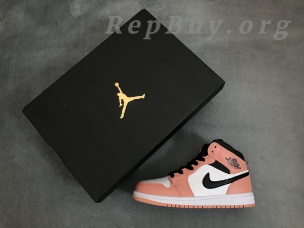 Top Version Air Jordan 1 Mid Pink Quartz (GS) 555112-603 - Image 12