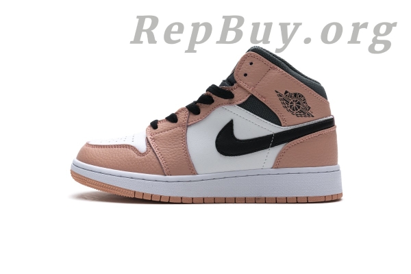 Top Version Air Jordan 1 Mid Pink Quartz (GS) 555112-603