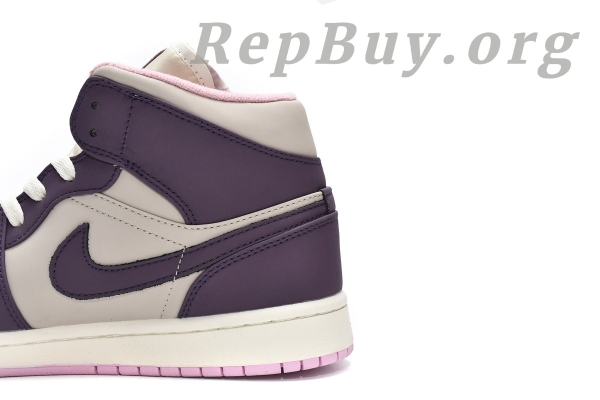 Top Version Air Jordan 1 Mid Pro Purple Desert Sand (GS) 555112-500 - Image 9