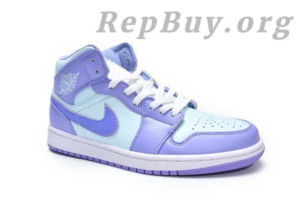 Top Version Air Jordan 1 Mid Purple Aqua 554724-500 - 图片 3