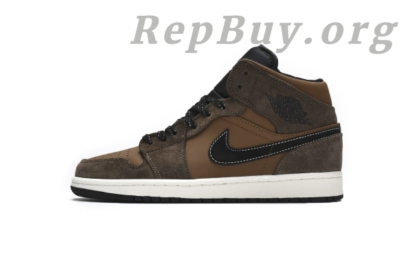 Top Version Air Jordan 1 Mid SE Dark Chocolate DC7294-200 - Image 2