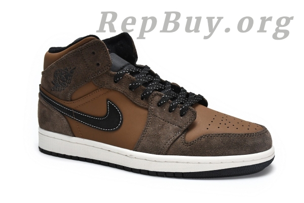 Top Version Air Jordan 1 Mid SE Dark Chocolate DC7294-200 - Image 3