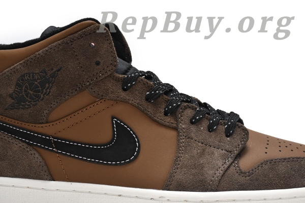 Top Version Air Jordan 1 Mid SE Dark Chocolate DC7294-200 - Image 12