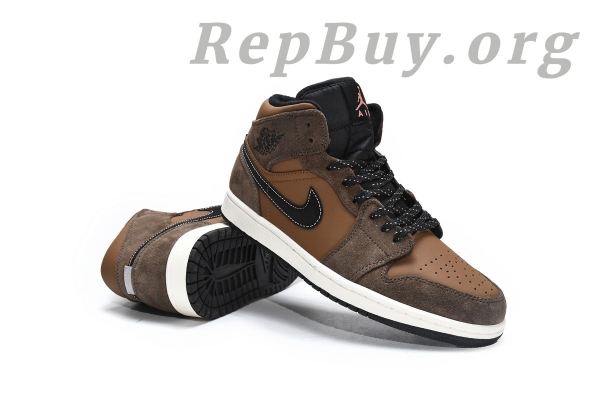 Top Version Air Jordan 1 Mid SE Dark Chocolate DC7294-200 - Image 20