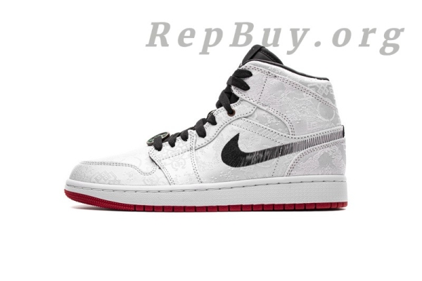 Top Version Air Jordan 1 Mid SE Fearless Edison Chen CLOT CU2804-100