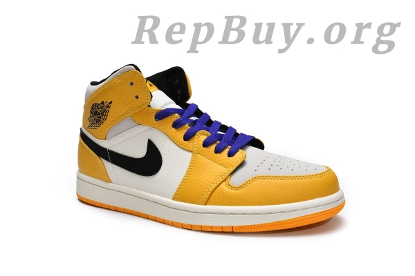 Top Version Air Jordan 1 Mid SE Lakers 852542-700 - 图片 3
