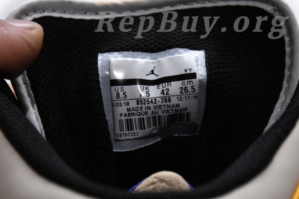 Top Version Air Jordan 1 Mid SE Lakers 852542-700 - 图片 7
