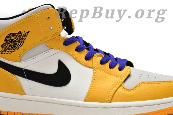 Top Version Air Jordan 1 Mid SE Lakers 852542-700 - 图片 11