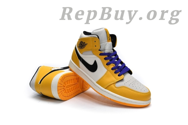 Top Version Air Jordan 1 Mid SE Lakers 852542-700 - 图片 18