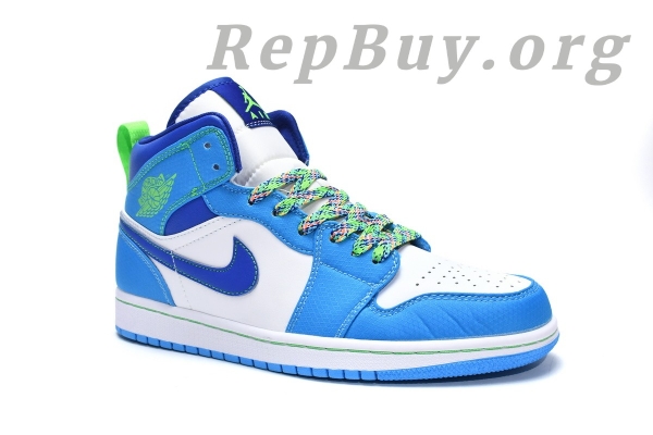 Top Version Air Jordan 1 Mid SE Sprite Blue (GS) DA8010-400 - 图片 3
