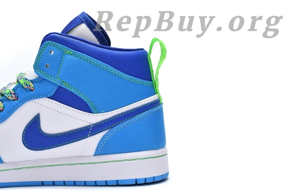 Top Version Air Jordan 1 Mid SE Sprite Blue (GS) DA8010-400 - 图片 9
