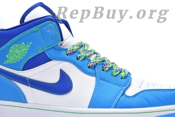 Top Version Air Jordan 1 Mid SE Sprite Blue (GS) DA8010-400 - 图片 11