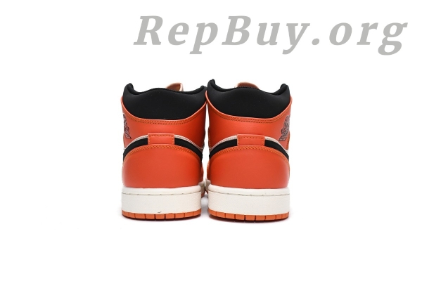Top Version Air Jordan 1 Mid Team Orange Black 852542-800 - Image 5