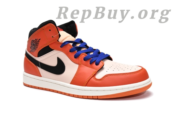 Top Version Air Jordan 1 Mid Team Orange Black 852542-800 - Image 3