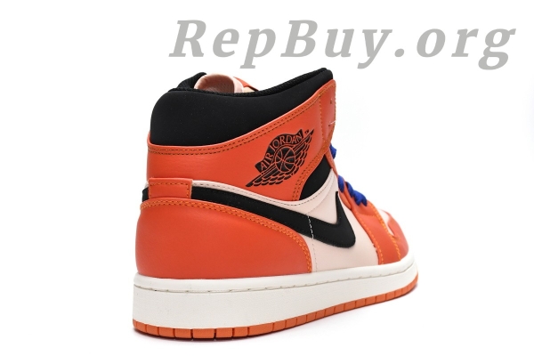 Top Version Air Jordan 1 Mid Team Orange Black 852542-800 - Image 10