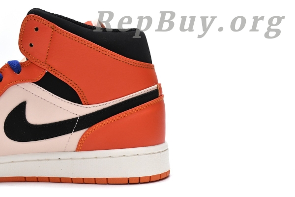 Top Version Air Jordan 1 Mid Team Orange Black 852542-800 - Image 9